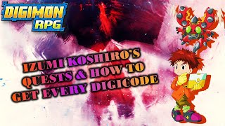 Digimon RPG Online - Izumi Koshiro's Quests & How to Get Every Digicode For Beginners (ENG SUB)