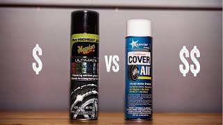 CHEAP VS EXPENSIVE: COVERALL TIRE SHINE VS MEGUIARS INSANE TIRE SHINE COATING