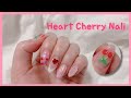 Nail Art Korean Nail 💅/Cute Cherry Nails🍒/self nail/nail design