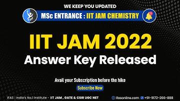 IIT JAM 2022 Answer Key Released