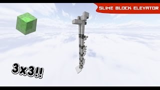 Minecraft: Slime Block Elevator [Super compact (Only 3x3) & Costless] 1.8+