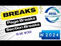 BREAKS in MS Word in Telugu #computereducation #windowsword #learn #computerzone