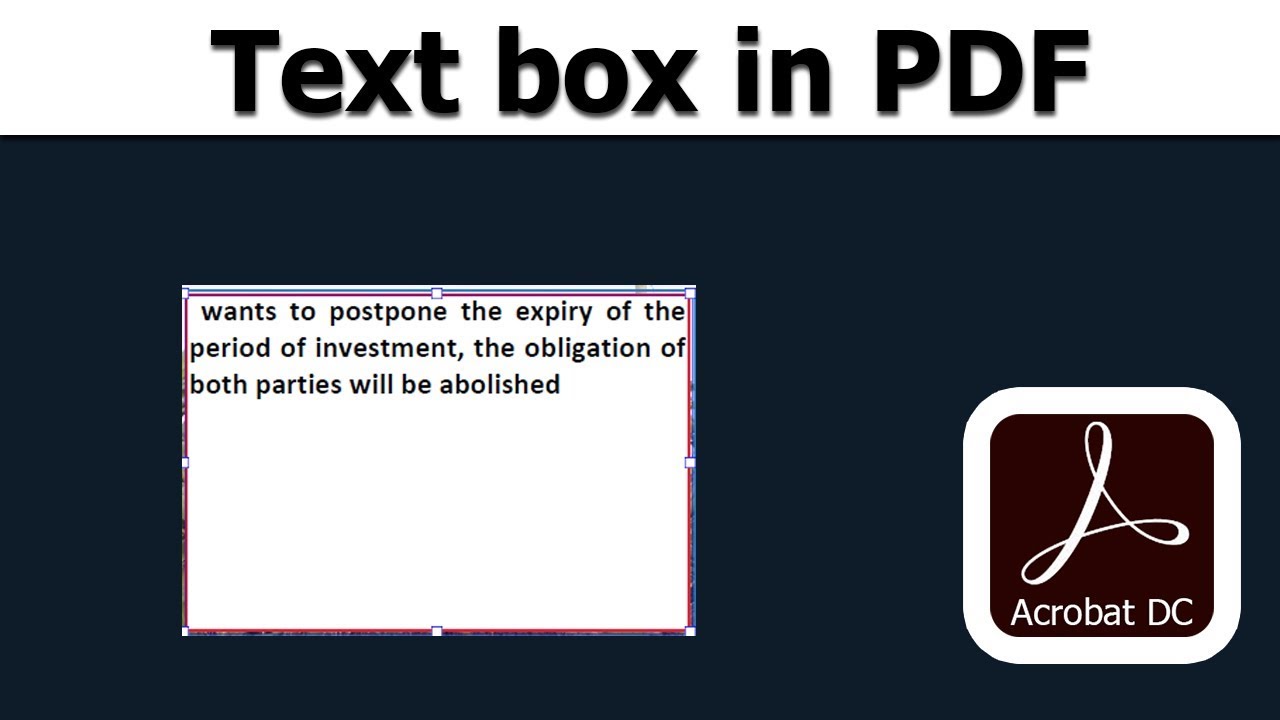 How To Add Text Box In Pdf Document Using Adobe Acrobat Pro