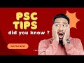Psc tips Did you know #facts 