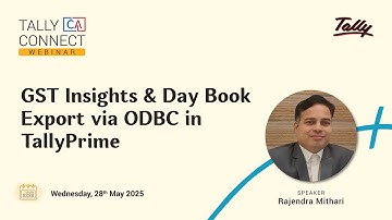GST Insights & Day Book Export via ODBC in TallyPrime | Rajendra Mithari | Tally CA Connect