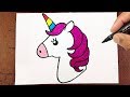 COMO DESENHAR UM UNICÓRNIO 🦄 LINDO É FÁCIL , How to Draw