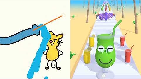 HELP ME TRICKY PUZZLE TO PASS ALL LEVEL 🆚 JUICE RUN- Satisfying Double Mobile Games All video