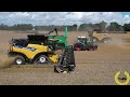 Weizen Dreschen mit 2 x New Holland CR 10.90 mit 13,80 Meter | MacDon Schneidwerk | Hawe ULW