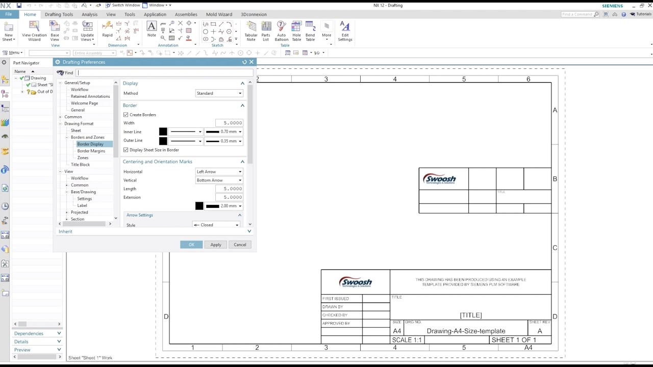 NX Tip Video - Drafting Templates - Part 1 - Intro on Vimeo