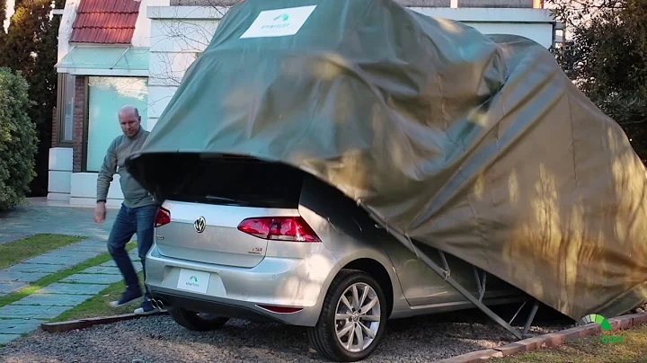 SmartCov® Covertec Protected Hail Snow Rain Sun Garage Car Cover Foldable Shelter - DayDayNews