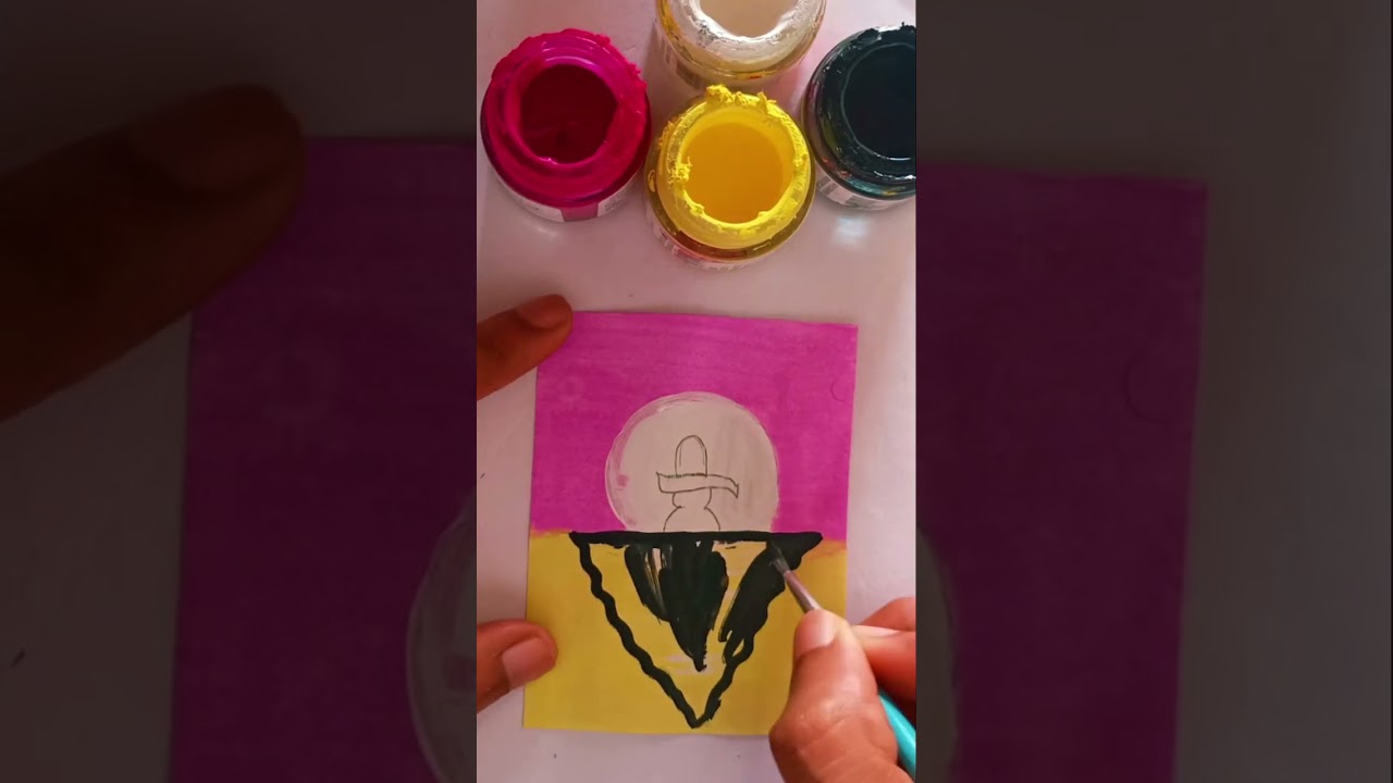 Easy Har har mahadev drawing 🙏 with water colour 