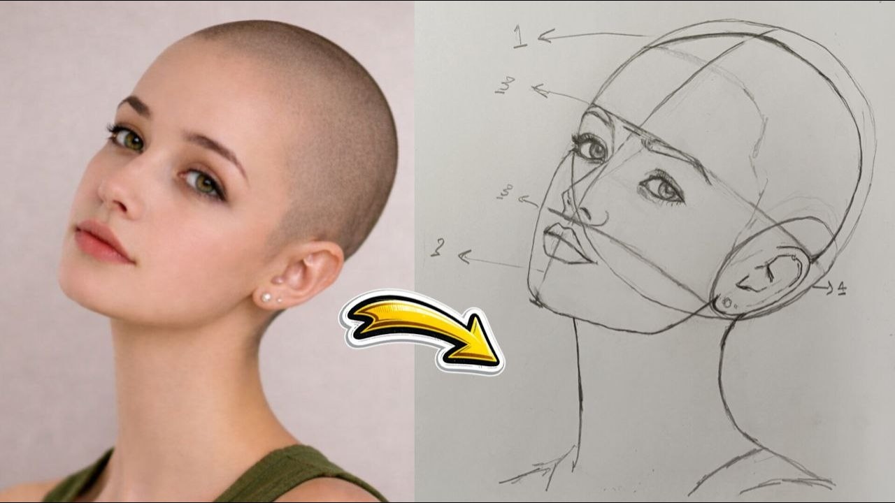 Realistic Portrait Drawing with Pencil | Loomis Method Step by Step
