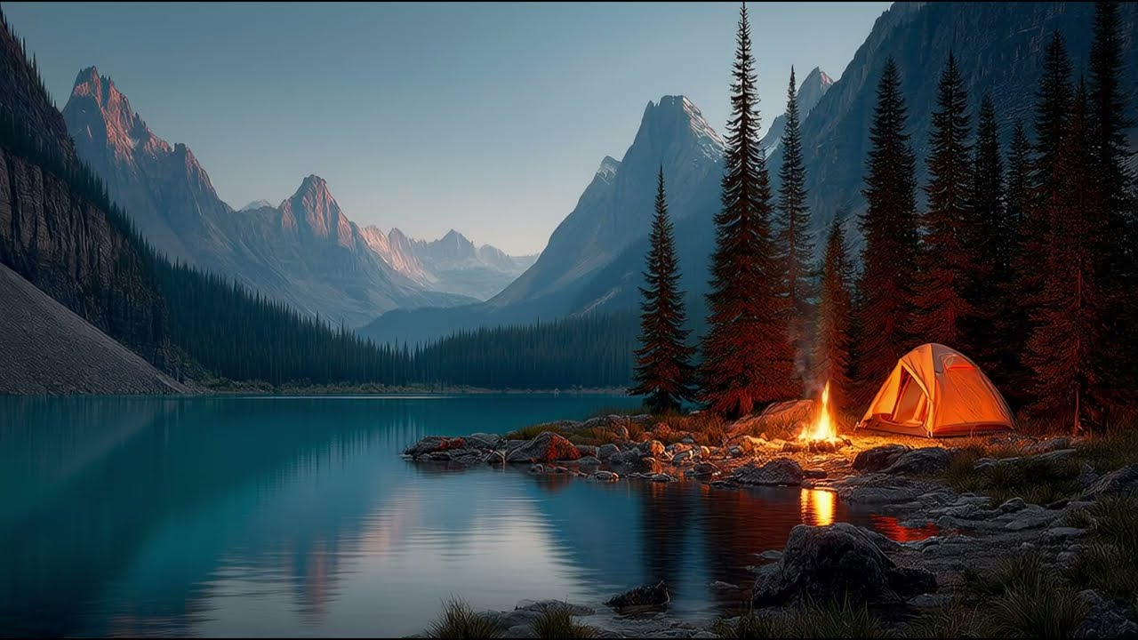 Ambient акустическая гитарная музыка для фокуса и учёбы 🌲 Banff National Park