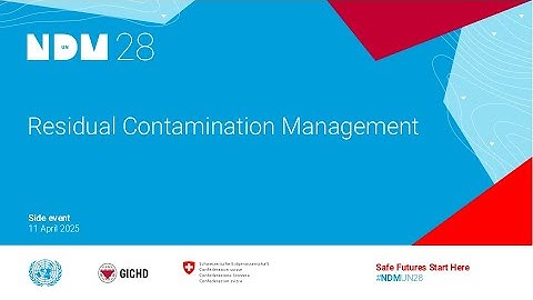 Residual Contamination Management - NDMUN28