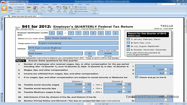 Tax Form 941 - Line 1 - Number of Employees - Video