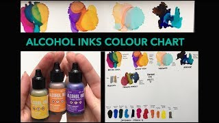 Alcohol Inks Colour Chart // 28 Colours //Ranger and Pinata
