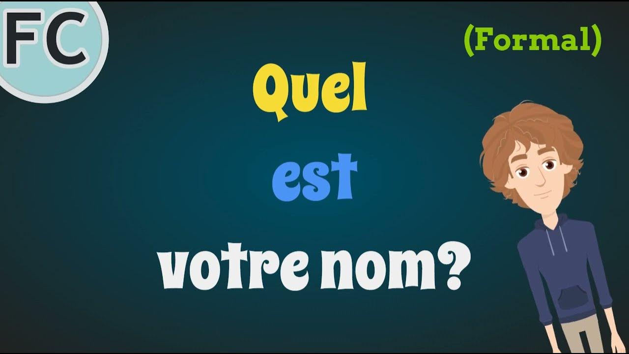 Quel est ton nom frenchquestions YouTube