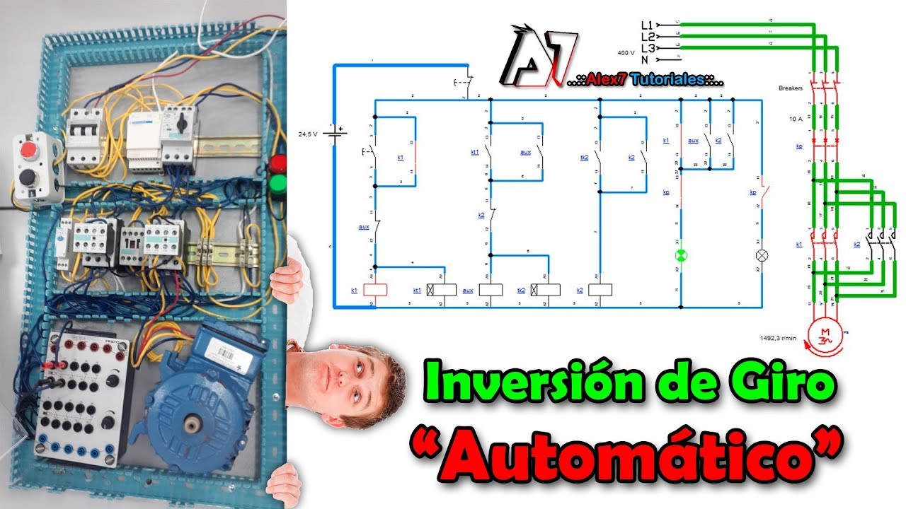 Inversión Automático de Sentido de Giro de un Motor Trifásico YouTube