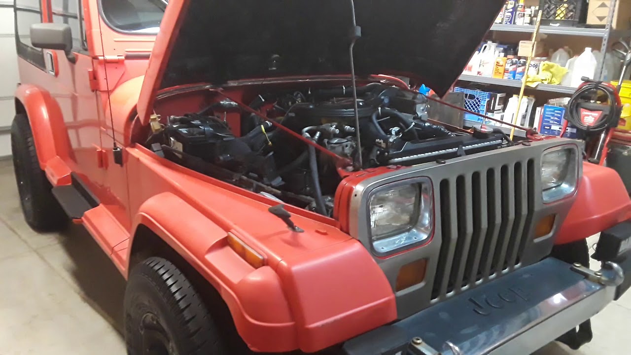 89 Jeep Wrangler YJ  liter walk around - YouTube