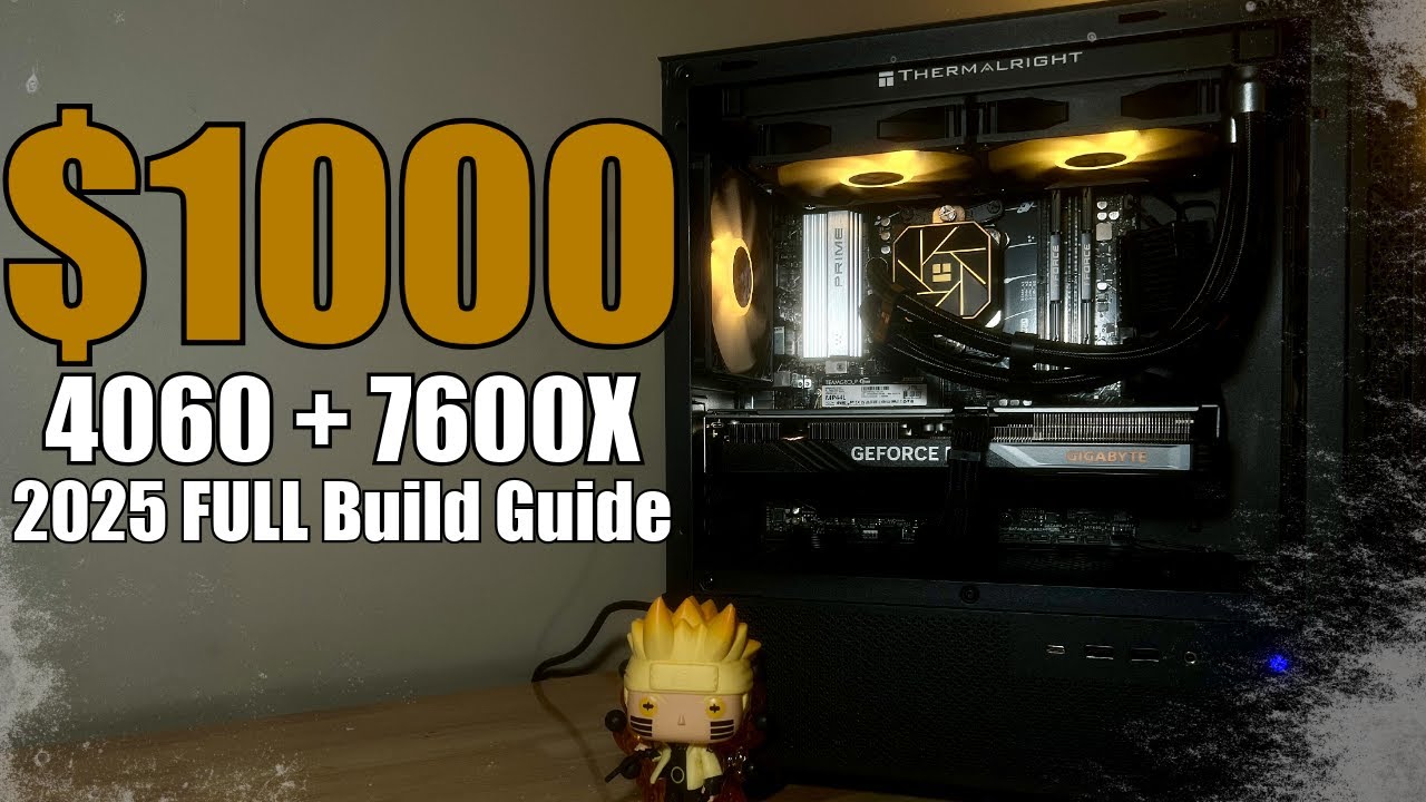 $1000 RTX 4060 + Ryzen 5 7600X FULL BUILD – w/ Benchmarks 