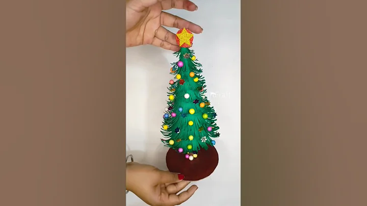 3D Christmas Tree Making With Paper #shorts #youtubeshorts #christmas #christmastree
