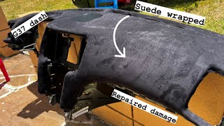 G37 dashboard repair + Suede wrap DIY