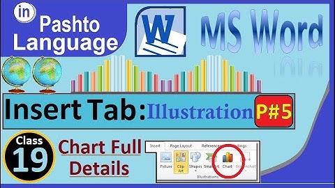 MS Word 2010 Illustration group part. 5/6 Chart in Pashto | winword 2010 Chart in Pashto