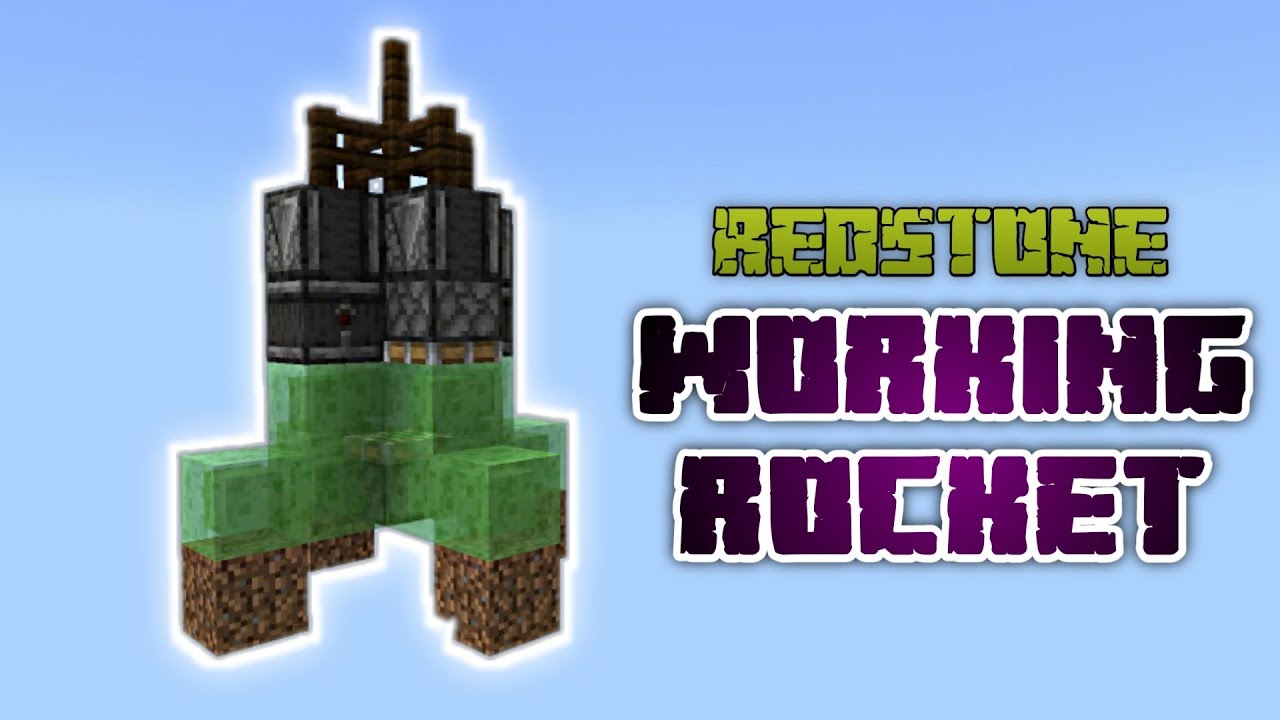 Working Rocket In Minecraft Working Rocket in Minecraft PEπ - YouTube