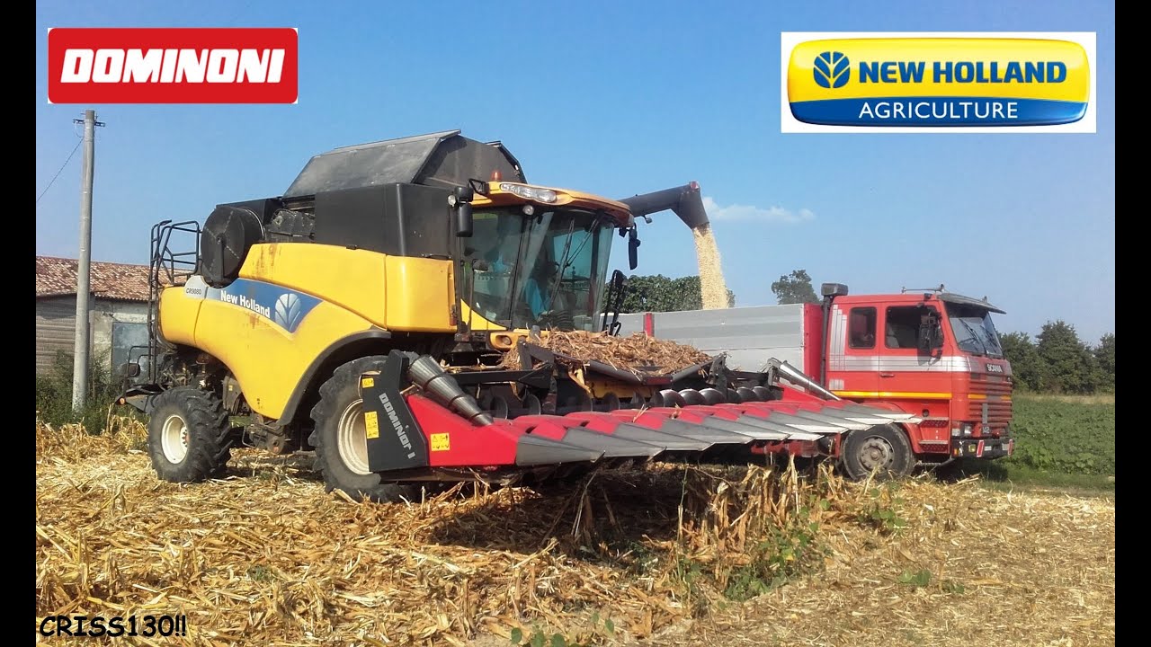 [TREBBIATURA MAIS 2016] - NEW HOLLAND CR 9080 + TESTATA DOMINONI- by CRISS130!!