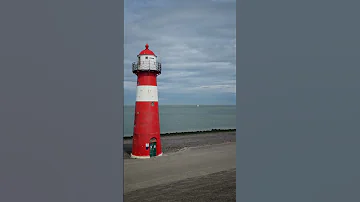 Lighthouse at Sea Westkapelle Netherlands @TravelwithHugoF #lighthouse #westkapelle #netherlands
