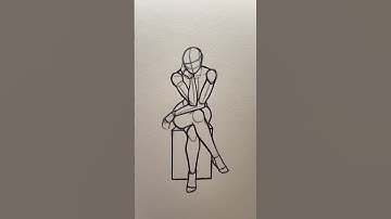 How to draw a Sitting Pose ⭐️Tutorial⭐️ #howtodraw #draw #sketch #tutorial #easy #art #artist #pose