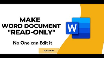 How to Make a Word Document Read Only - None Can Edit Word File - Microsoft Word Hacks