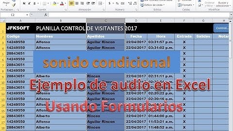 Ejemplo de audio enExcel aplicado en control de acceso