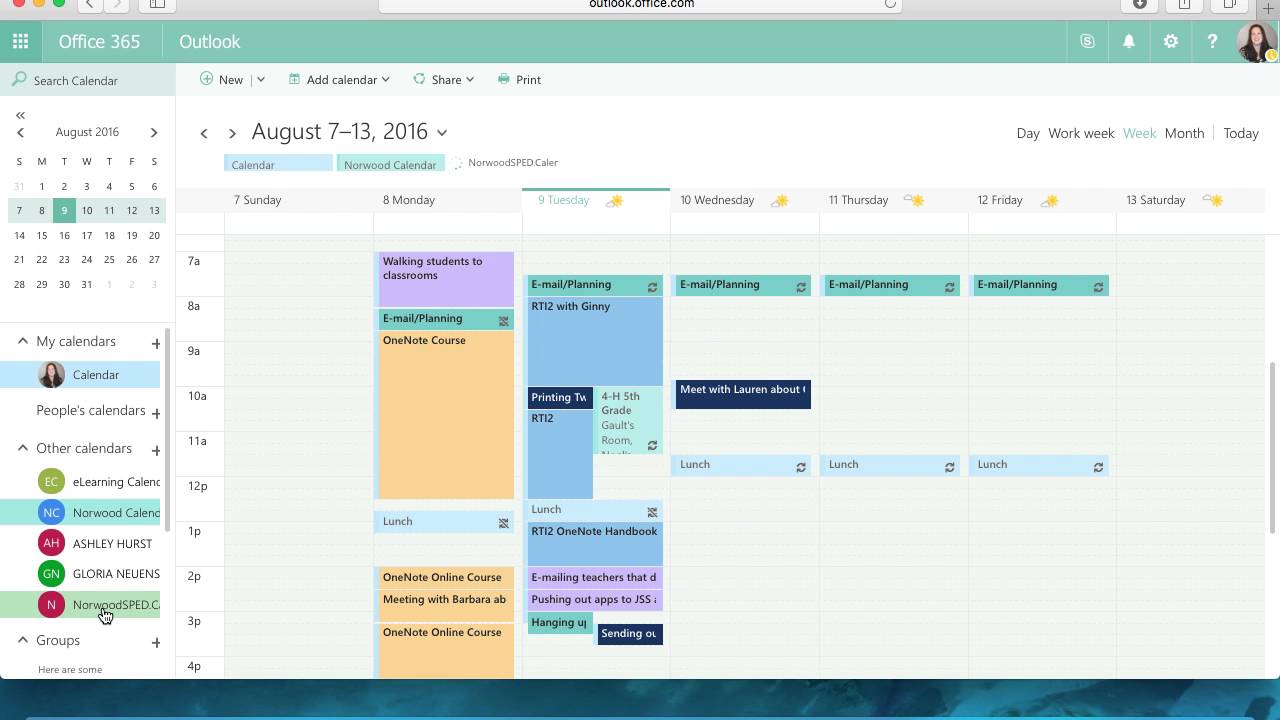 Changing Between Calendars In Outlook YouTube Changing Between Calendars In Outlook YouTube