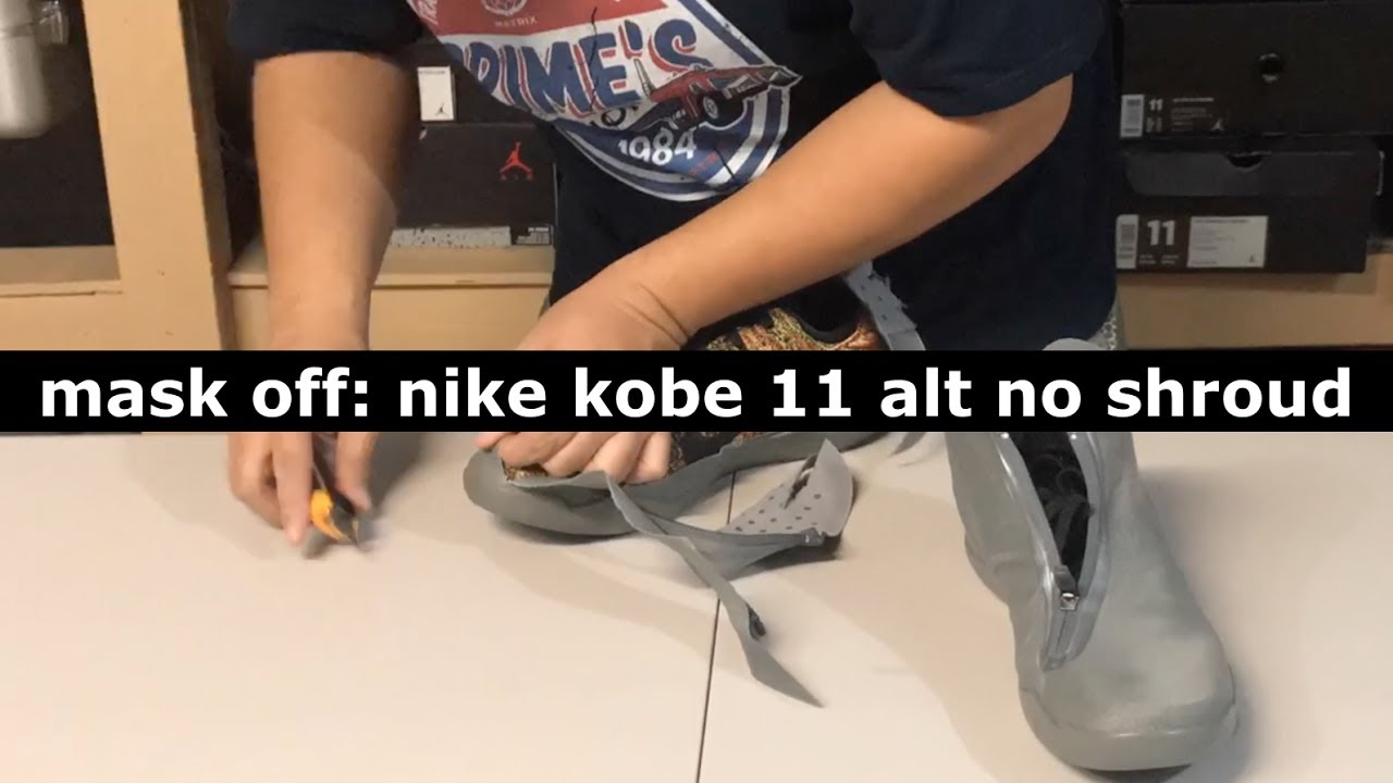 Off: Cutting Out The Shroud Of Nike Kobe 11 ALT - YouTube