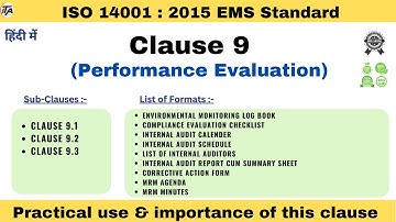 ISO 14001 2015 Clause 9 I Performance Evaluation Explained I ISO 14001 Clause 9 I EMS System