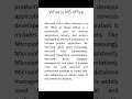 What is Ms office #what #msoffice #office