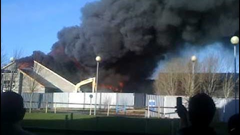 NUI Maynooth Cantine Fire Burning and Smoke