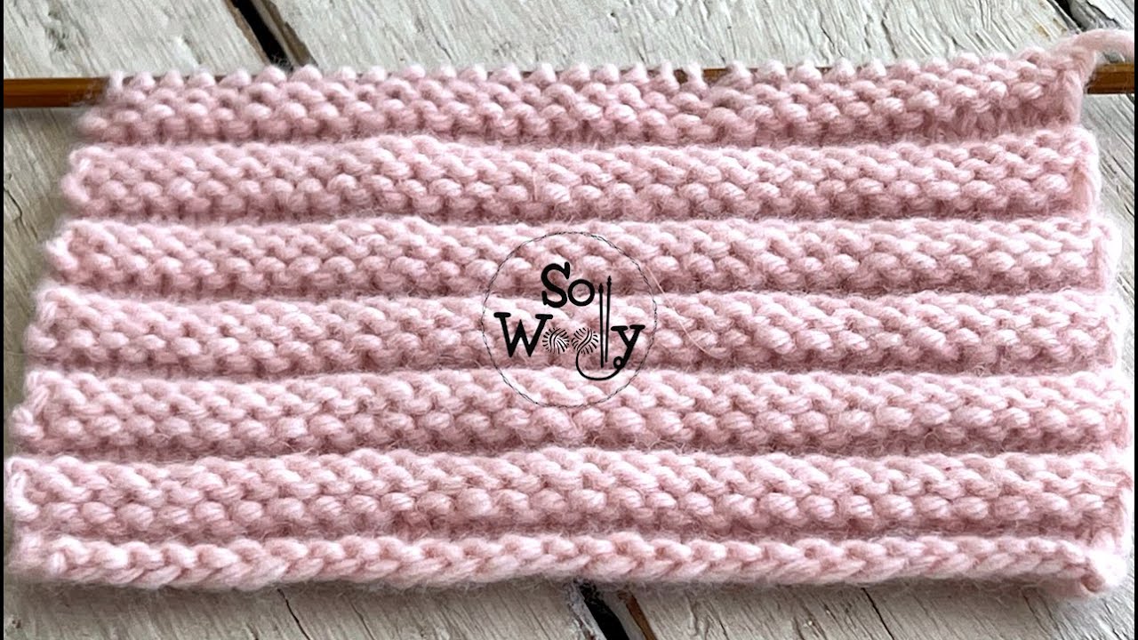 How to knit the Horizontal Welts stitch A reversible knit & purl