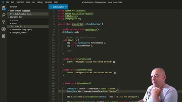 Unity3D, C# tutorial, coding, delegates, function pointer, callback method