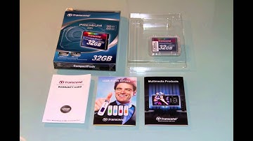 Unboxing Desempaquetado Transcend 32GB 400x Compact Flash