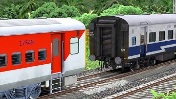 LHB RED COUPLING ICF JAN SHATABDI VAN | BUMPY RAILROAD | RAILWORKS | TRAIN SIMULATOR 2022 | RAILROAD