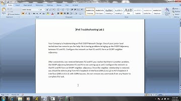 IPv6 Troubleshooting Lab 2