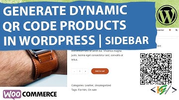 How to Generate Dynamic QR Code for WooCommerce Product Pages in WordPress | Sidebar | QR Codes