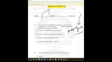 IIT JAM Geology 2025 Complete Paper Solution Answer 9 | Full Explanation & Answer Key #IITJAM2025