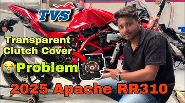 Transparent Clutch Cover problem 😭2025 Apache RR 310 😱 @tvsmotorcompany After 2nd Service 😡#rr310😮‍💨