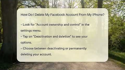 How Do I Delete My Facebook Account From My iPhone? - Everyday-Networking