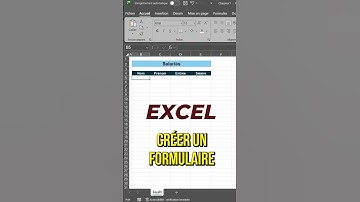 Formulaire Excel Ultra Facile : Crée-le en 1 Minute