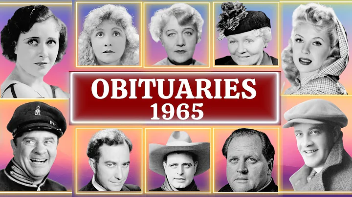 Famous Faces Who Passed Away in 1965 Part 02 OBITUARIES TV