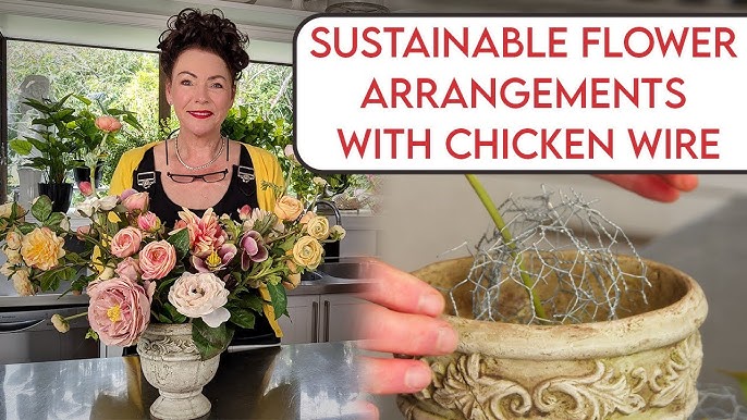 No Foam Floral Design 🥰 Chicken Wire Floral Arrangements 📝 A Step by Step  Floral Design Tutorial 